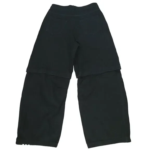 NWOT Adidas Adibreak Denim Two-In-One Jeans Womens 32 Black White Baggy Skater - Picture 4 of 16